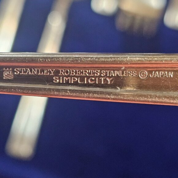 Stanley Roberts 'SIMPLICITY' Pattern 20 pc Stainless Replacement Flatware Japan - Picture 7 of 10